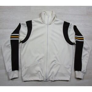 Vintage Sears Style Works Track Jacket (M) Stripe Cut & Sew B-Boy Funk Athletic